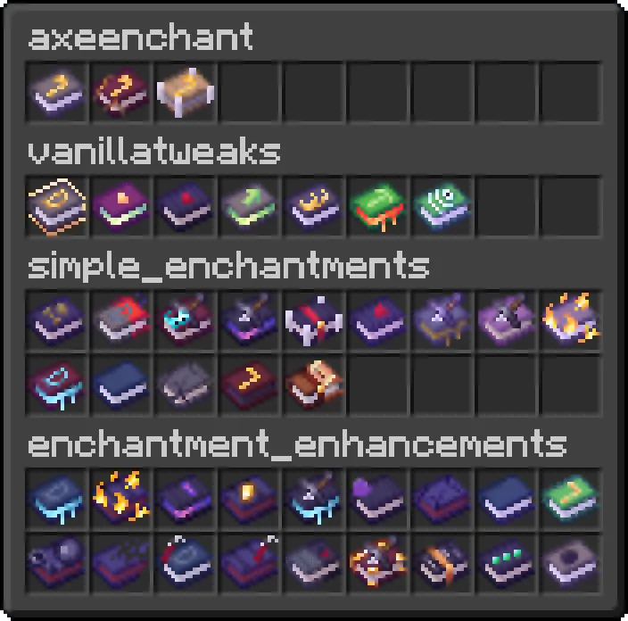 Bibliophilia compat, Текстуры, Minecraft