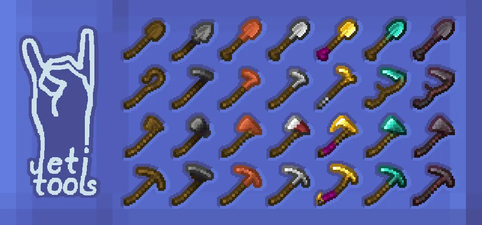 A Yeti's Tools, Текстуры, Minecraft