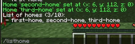 HomeWarp — скриншот 1 (Моды, Minecraft)