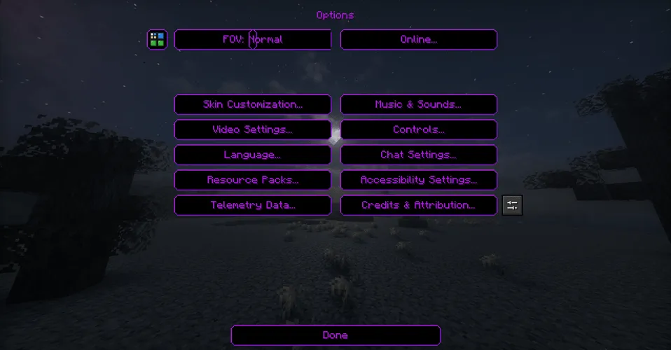 SI: Legacy UI - Darkmode Purple [DISCONTINUED], Текстуры, Minecraft