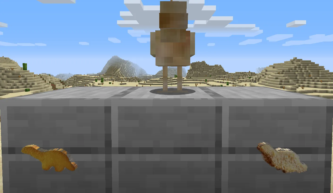 Dino chicken nugget texture pack — скриншот 1 (Текстуры, Minecraft)