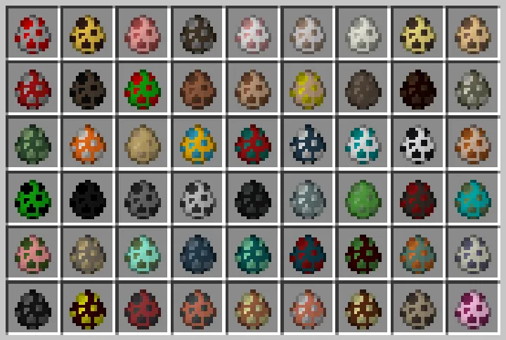 Classic Spawn Eggs, Текстуры, Minecraft