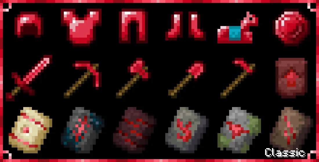 Classic, Earth and Modern Rubies (Diamonds) — скриншот 4 (Текстуры, Minecraft)