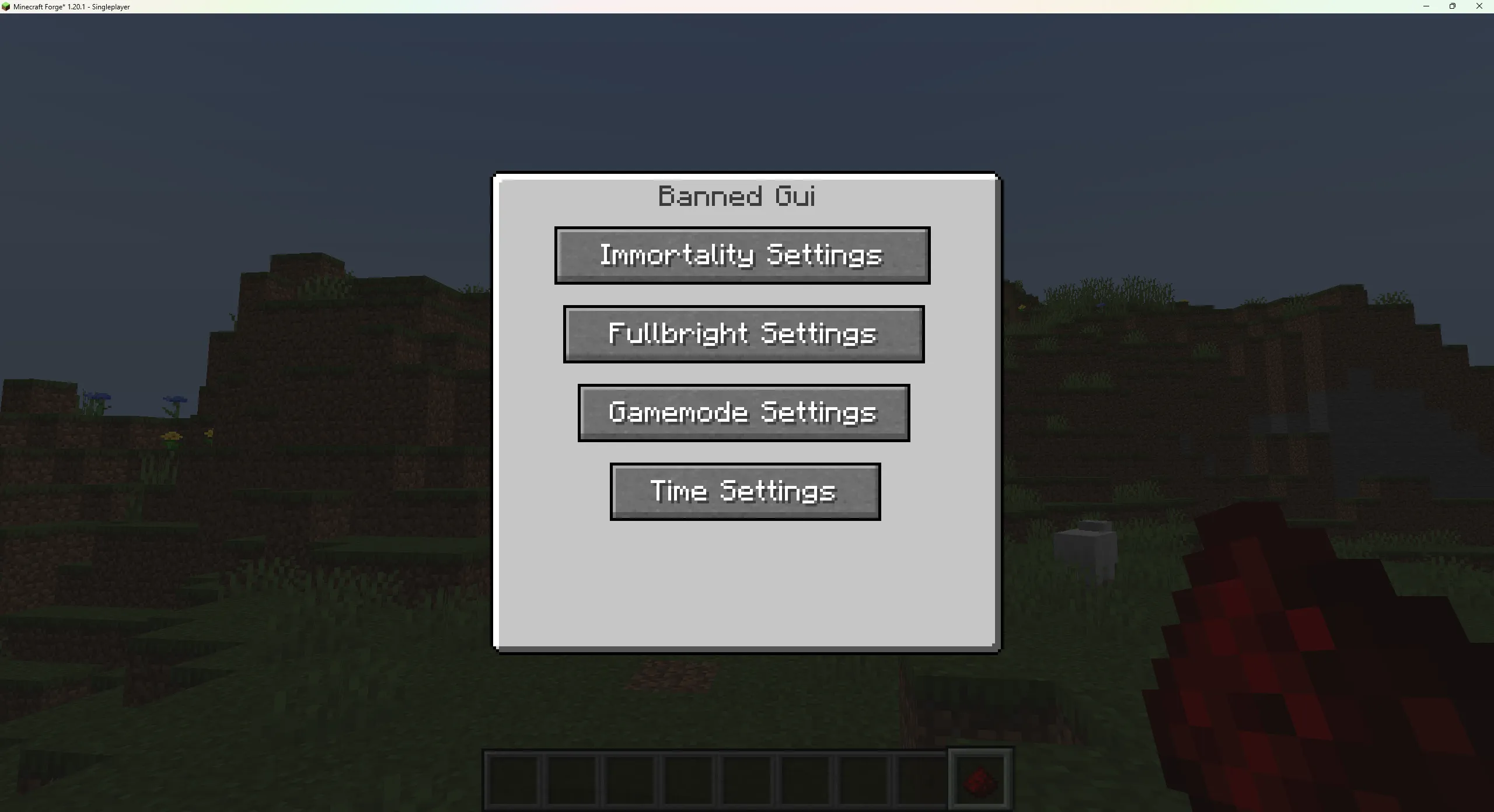 Banned Items, Моды, Minecraft