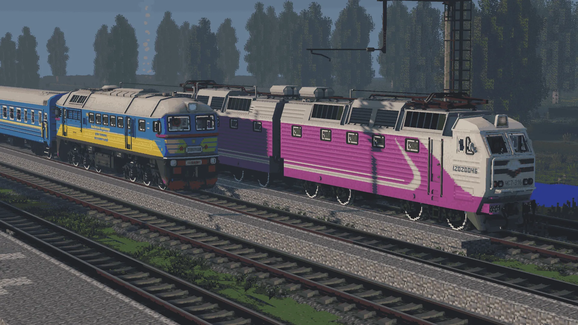Ukrainian Texel Railway Pack (IR - Immersive railroading) — скриншот 5 (Текстуры, Minecraft)