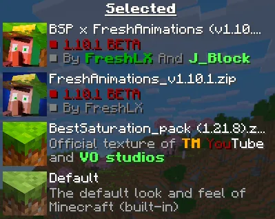 Best Saturation x Fresh Animations — скриншот 2 (Текстуры, Minecraft)