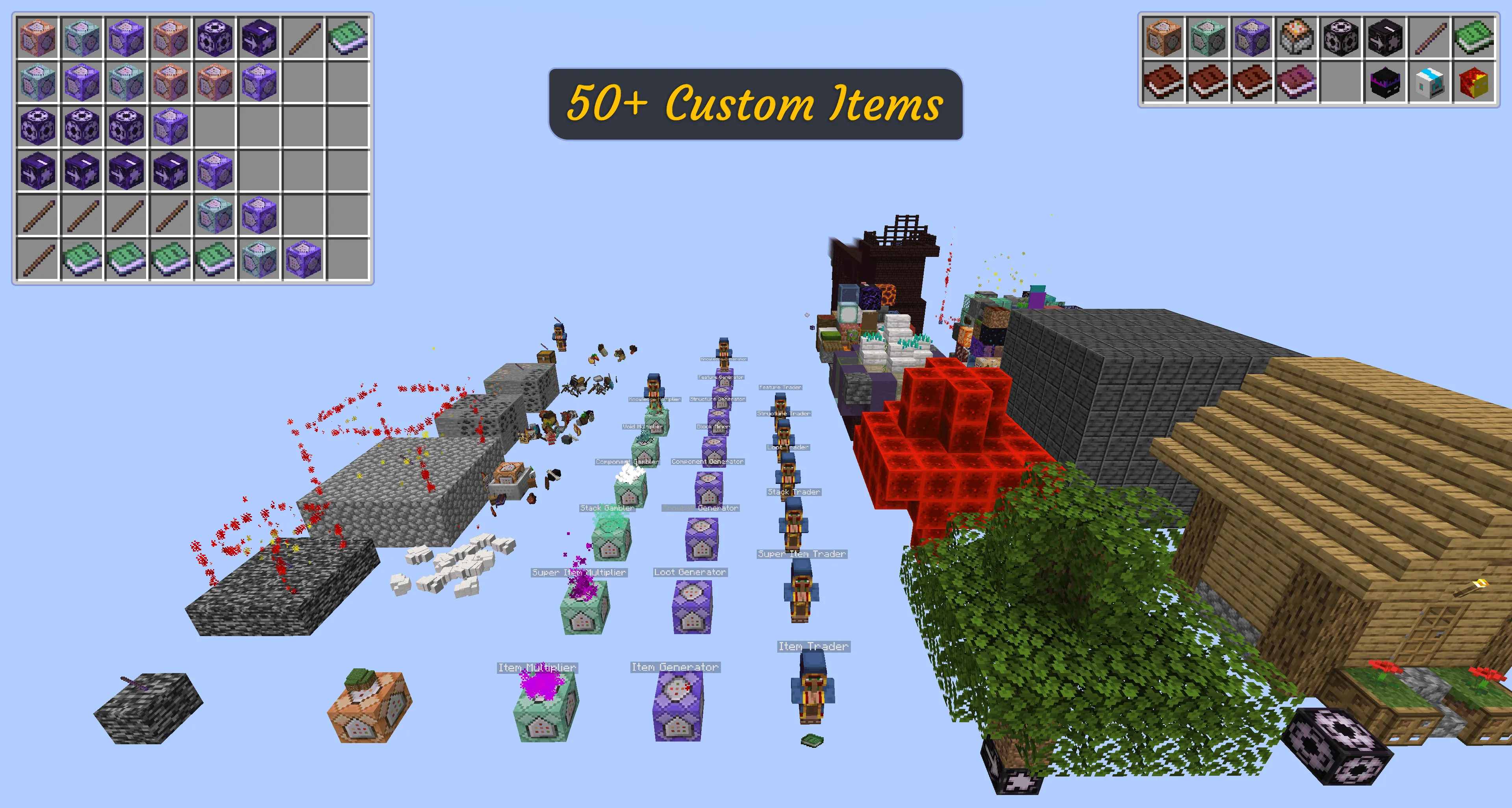 Random Item Skyblock, Карты, Minecraft