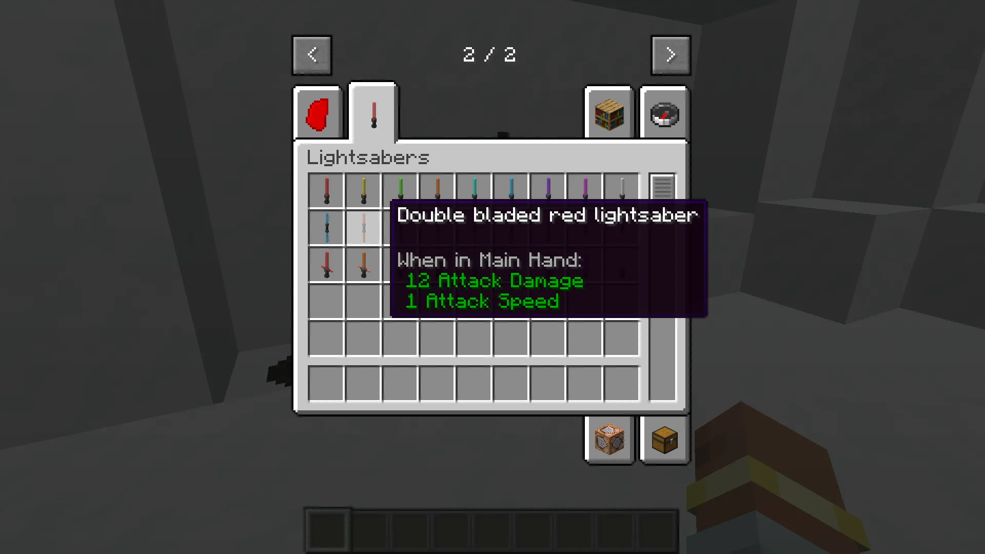 The Star Wars lightsabers, Моды, Minecraft