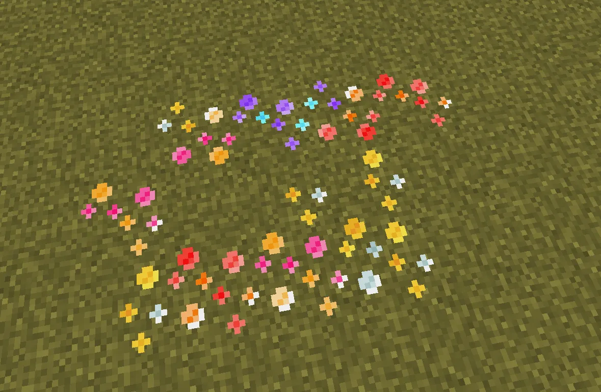 Nature's Carpet - Wilder Flowers — скриншот 1 (Текстуры, Minecraft)