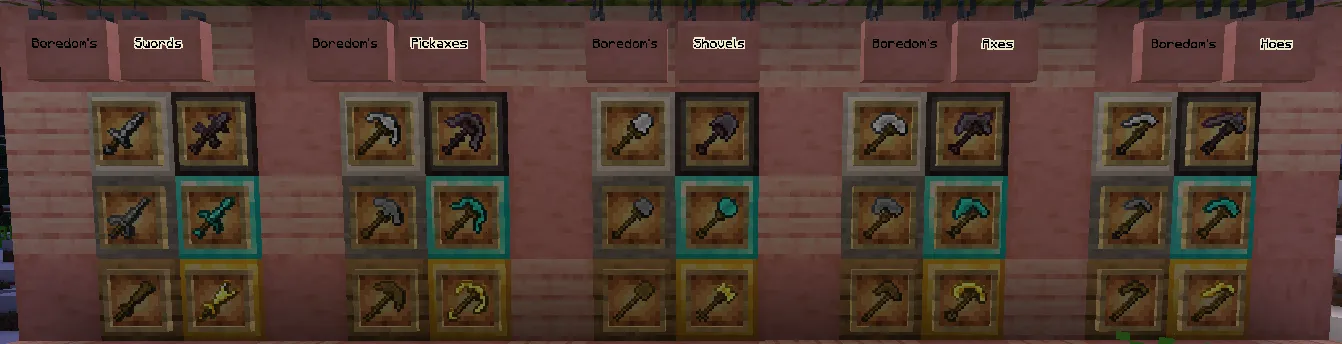 Boredom's ~ ReShaped Items and Effects — скриншот 9 (Текстуры, Minecraft)