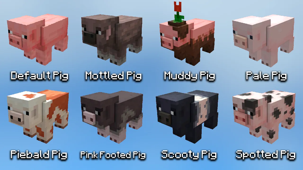 More Pig Variants — скриншот 3 (Текстуры, Minecraft)