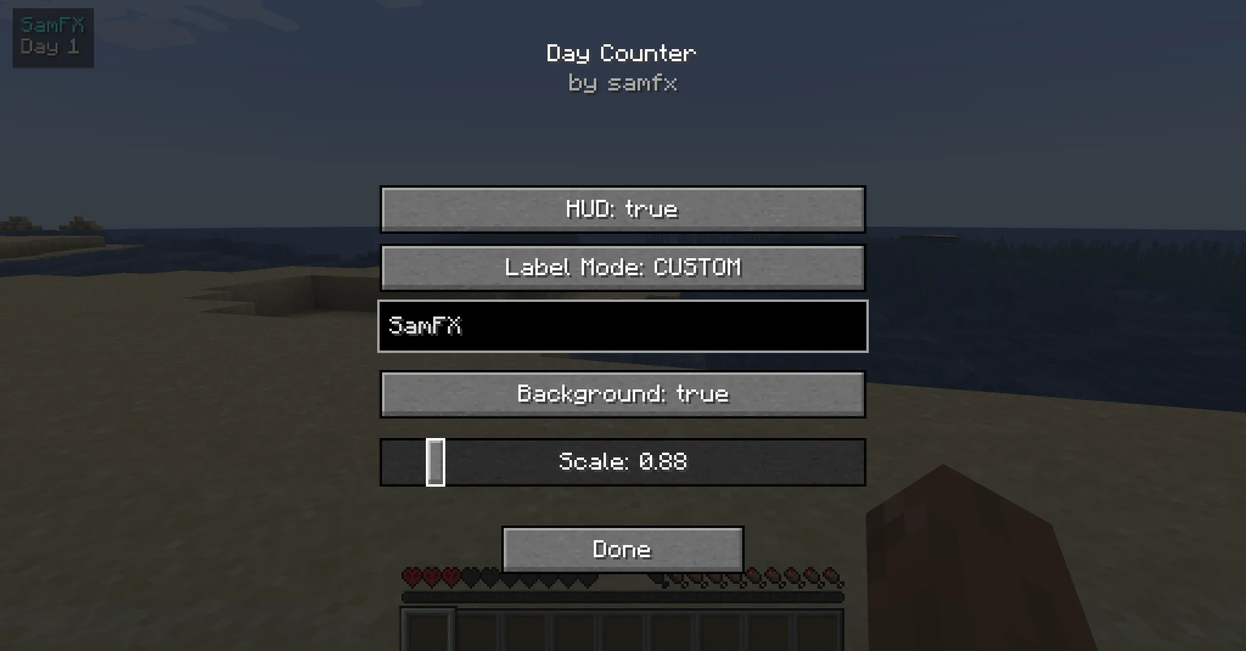 Day Tracker — скриншот 3 (Моды, Minecraft)