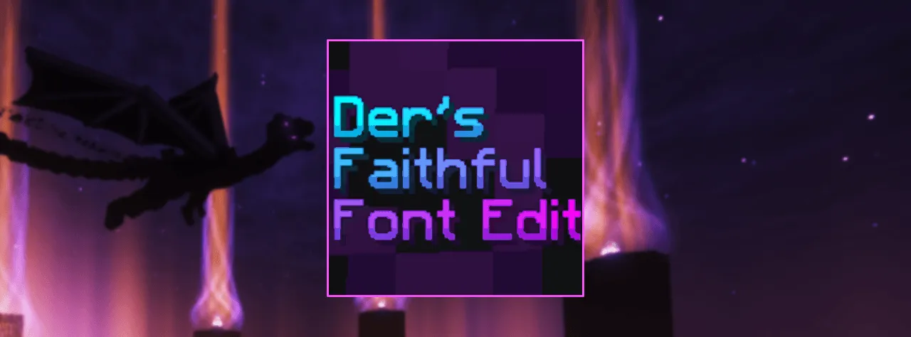 Der's Smooth Shaded Font (Faithful 32x) — скриншот 6 (Текстуры, Minecraft)