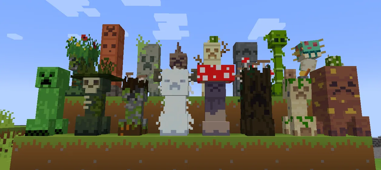 Bare Bones x Bonsai Studios, Текстуры, Minecraft