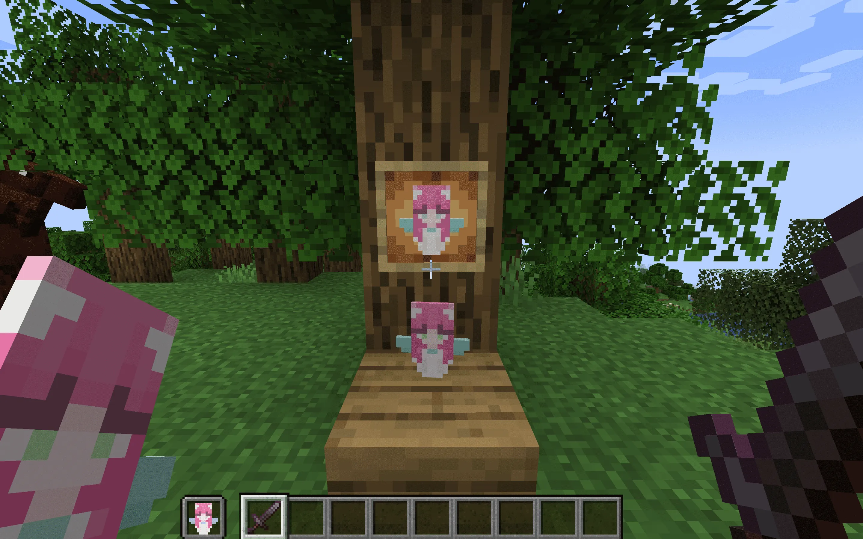 Pink Rose Girlfriend Totem of Undying, Текстуры, Minecraft