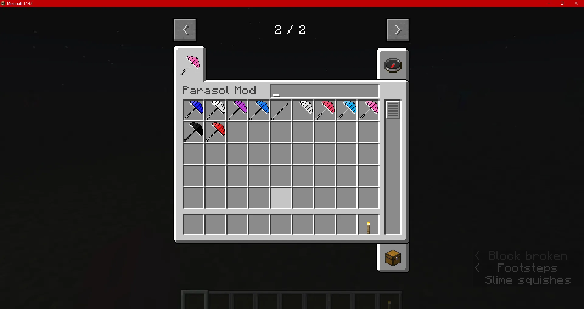 Kabuto's Simple Parasols — скриншот 1 (Моды, Minecraft)