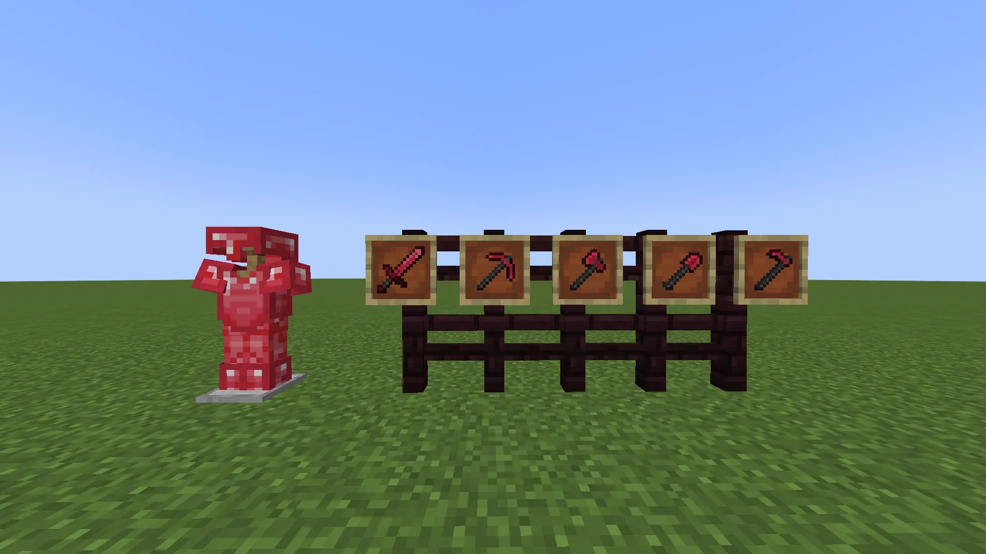 Red Netherite Armor, Текстуры, Minecraft