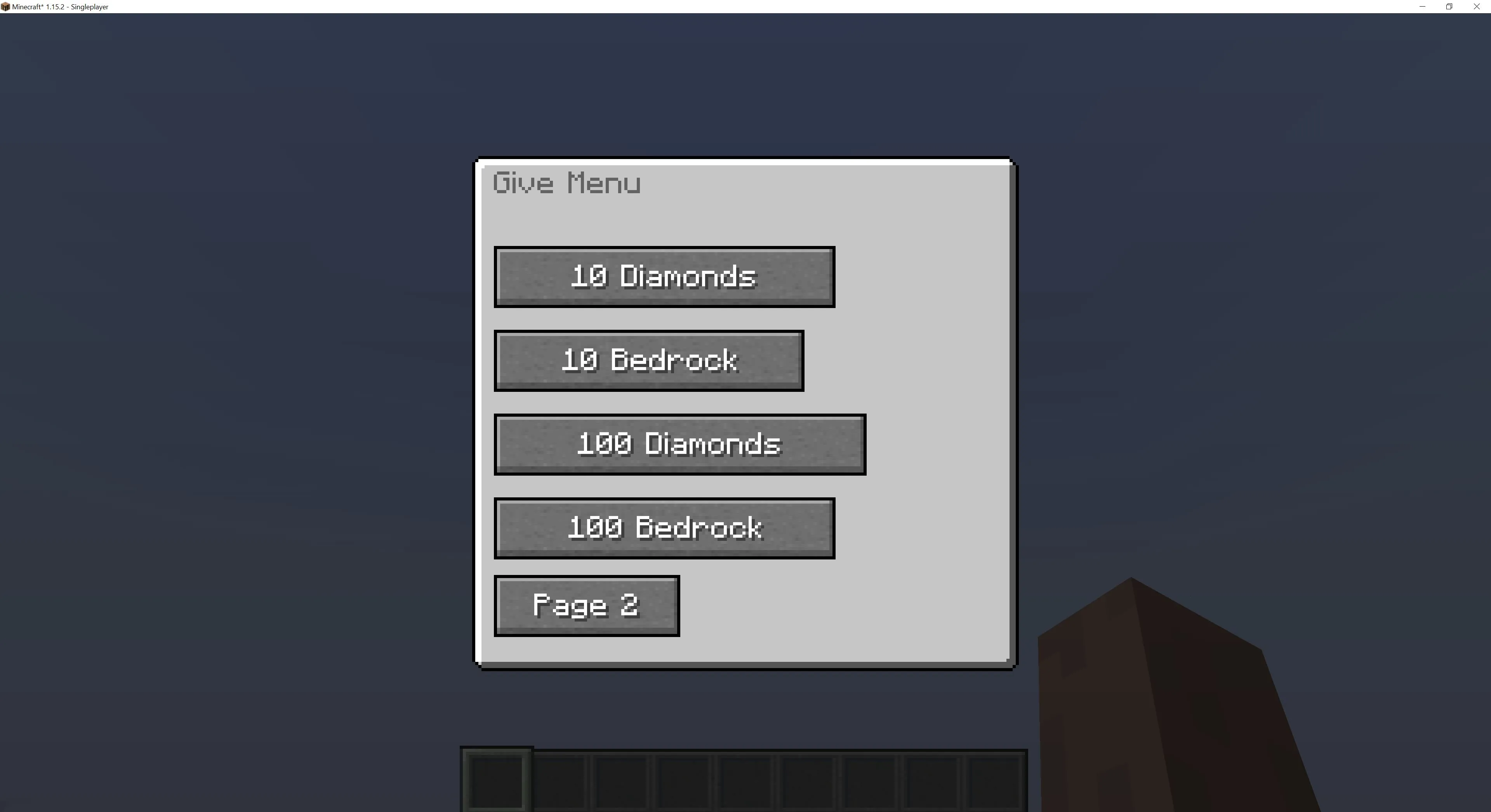 The Command Menu, Моды, Minecraft