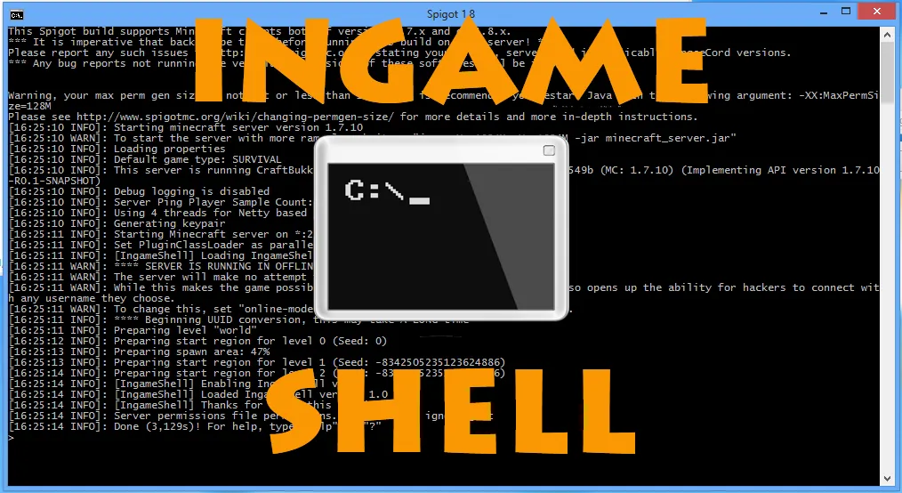 IngameShell — скриншот 3 (Плагины, Minecraft)