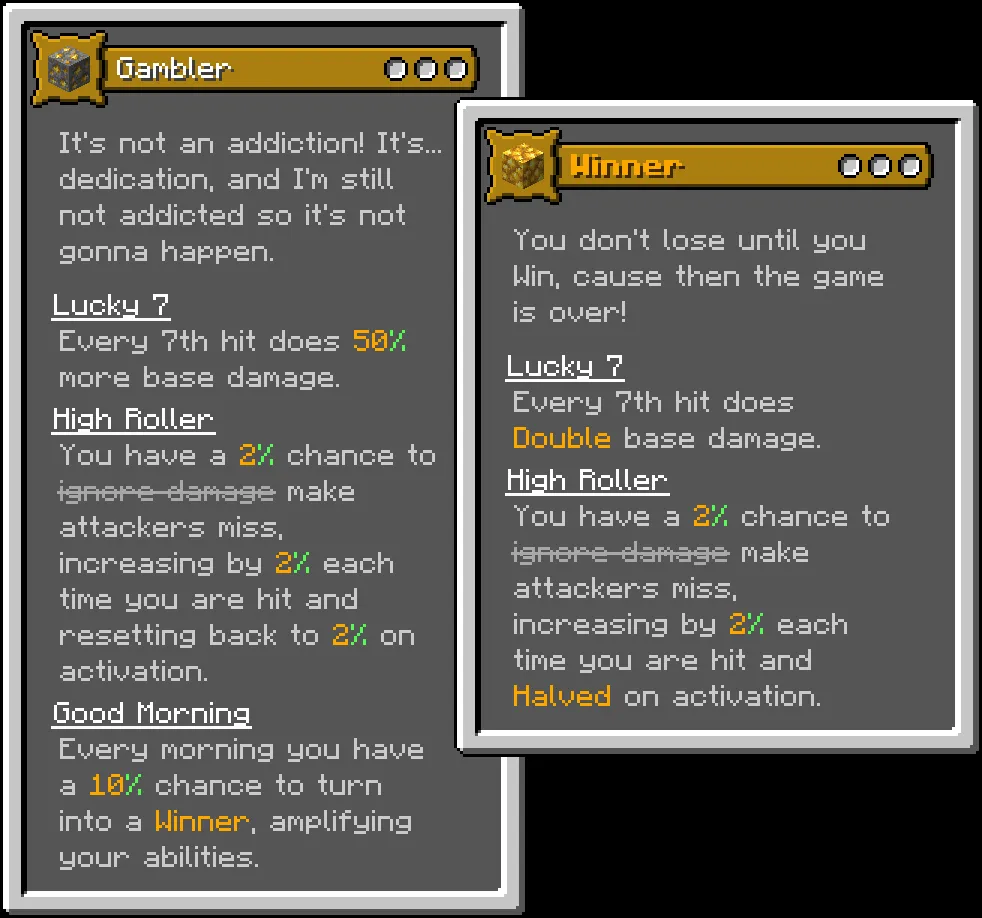 Origins: Mystic's Class Pack, Дата-паки, Minecraft