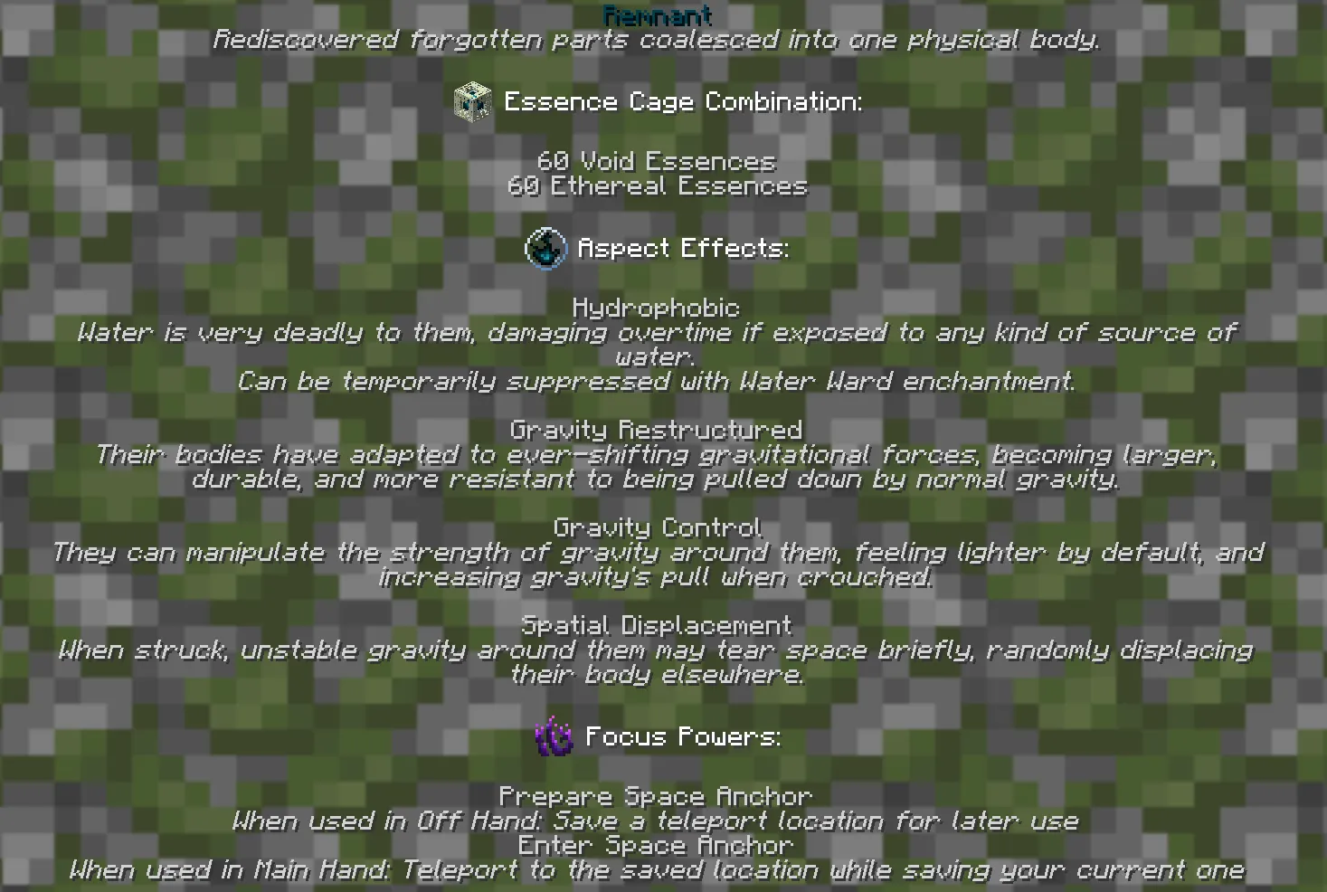 Aspects: Reclaimed, Моды, Minecraft