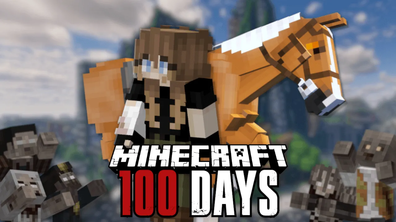 Pinehaven's 100 Days Zombie Apocalypse (Horse Edition) — скриншот 2 (Модпаки, Minecraft)