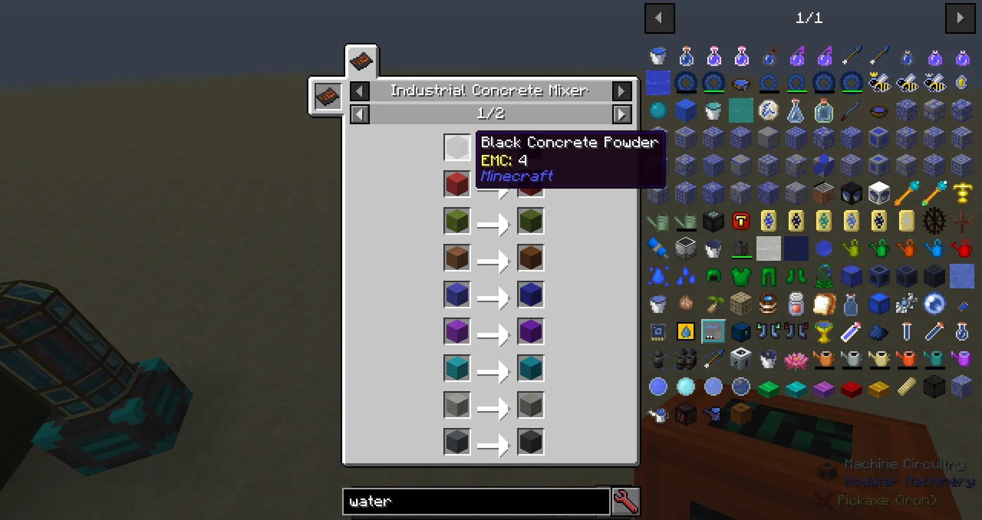 DNS' MM Machines - Concrete Mixer, Кастомизации, Minecraft