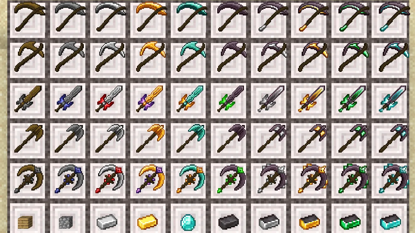 Blades-O-Brilliance, Текстуры, Minecraft