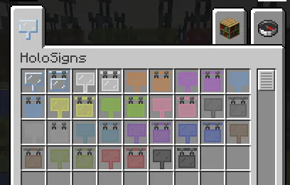 HoloSigns, Моды, Minecraft