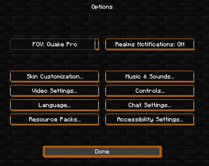 Only brown gui, Текстуры, Minecraft