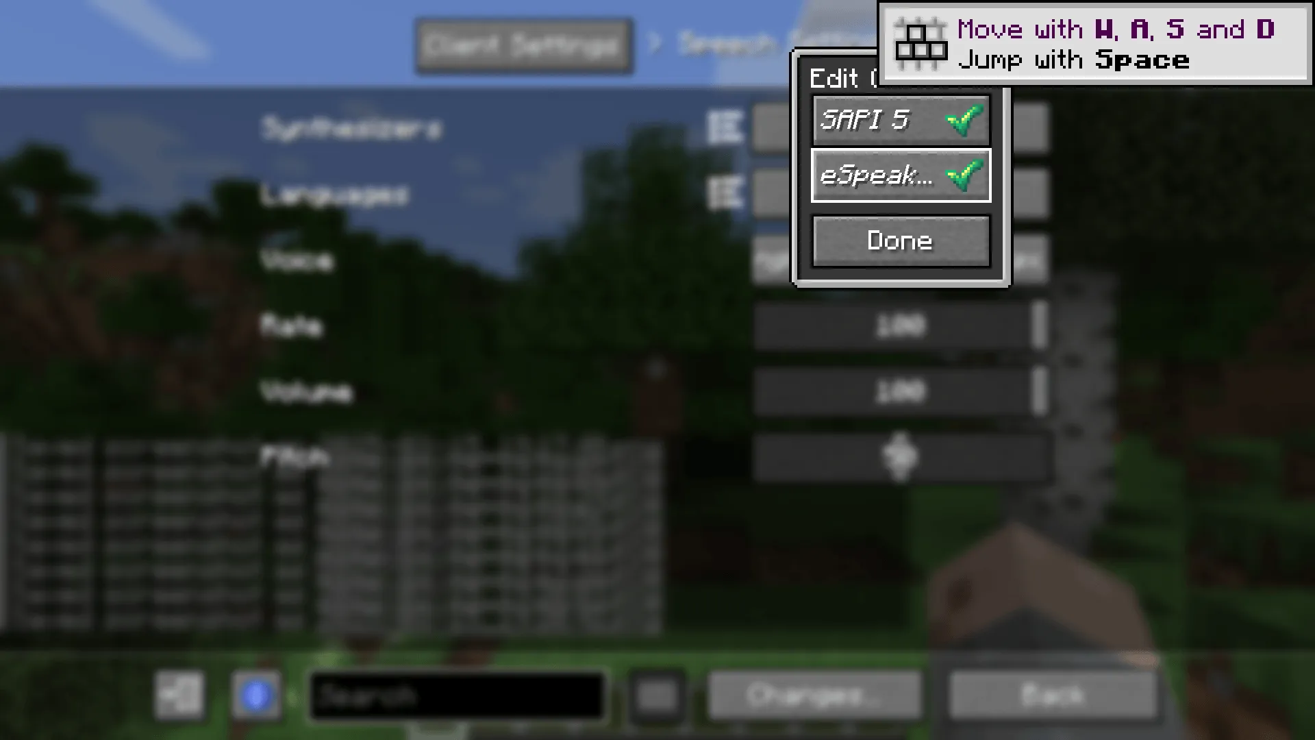 Audio Navigation, Моды, Minecraft