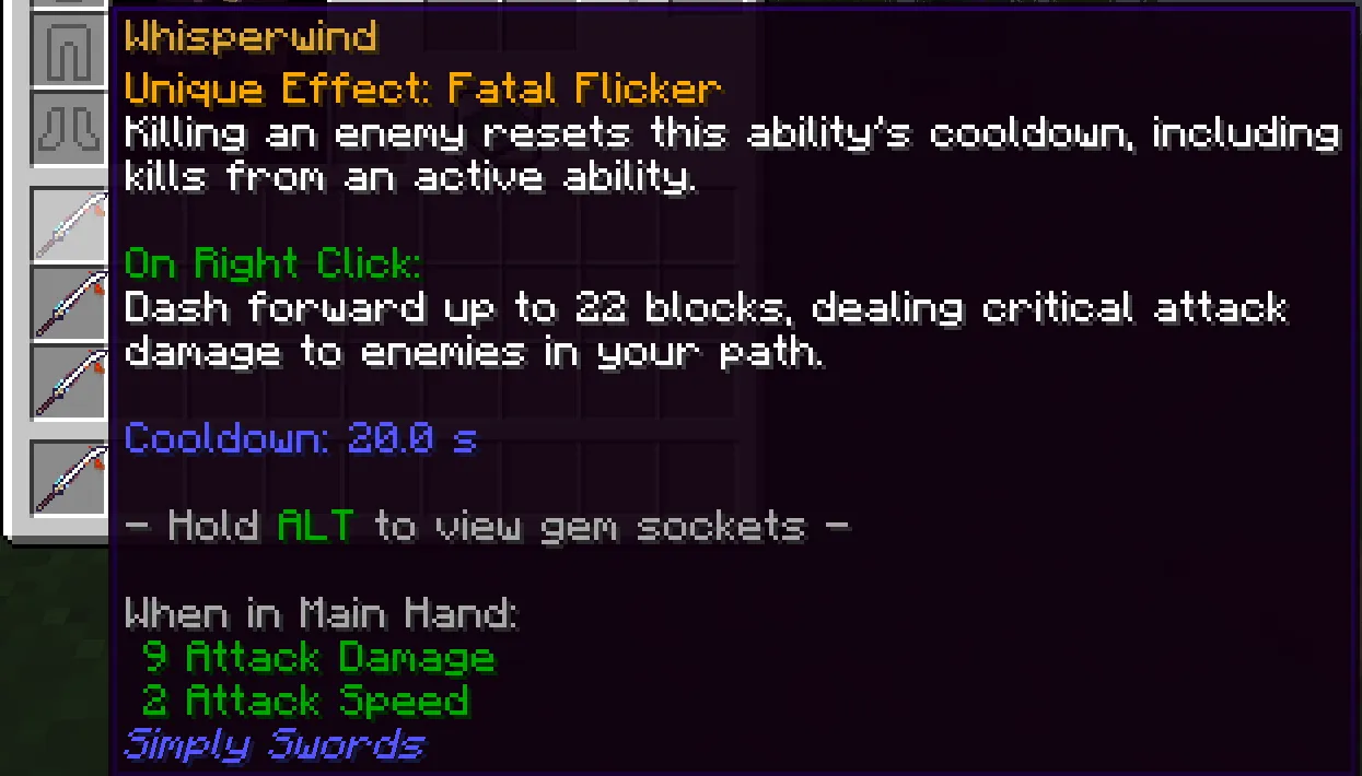 Simply Swords: Overhaul, Моды, Minecraft