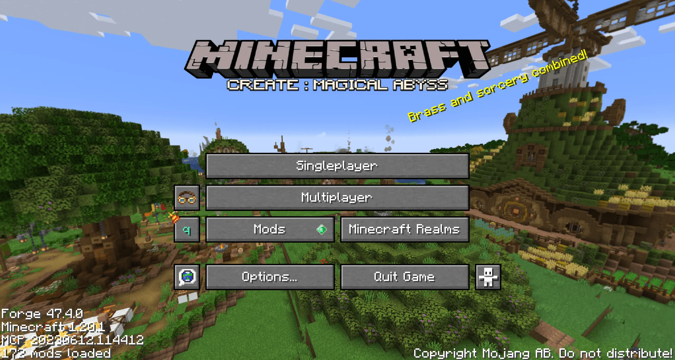 Create : Magical Abyss - Menu — скриншот 1 (Текстуры, Minecraft)