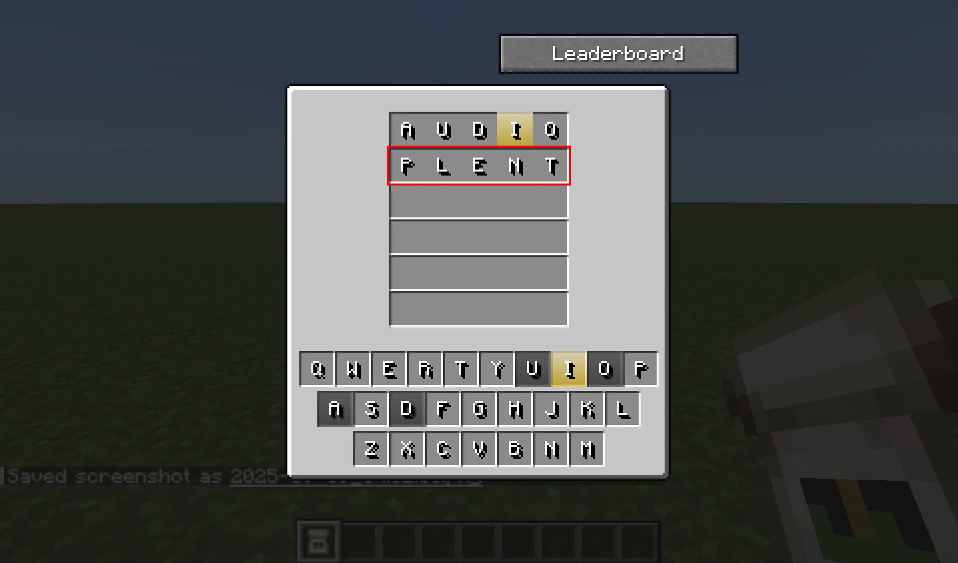 Wordle, but not quite! — скриншот 3 (Моды, Minecraft)