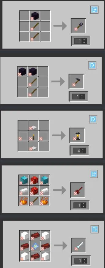 ManyThings, Моды, Minecraft