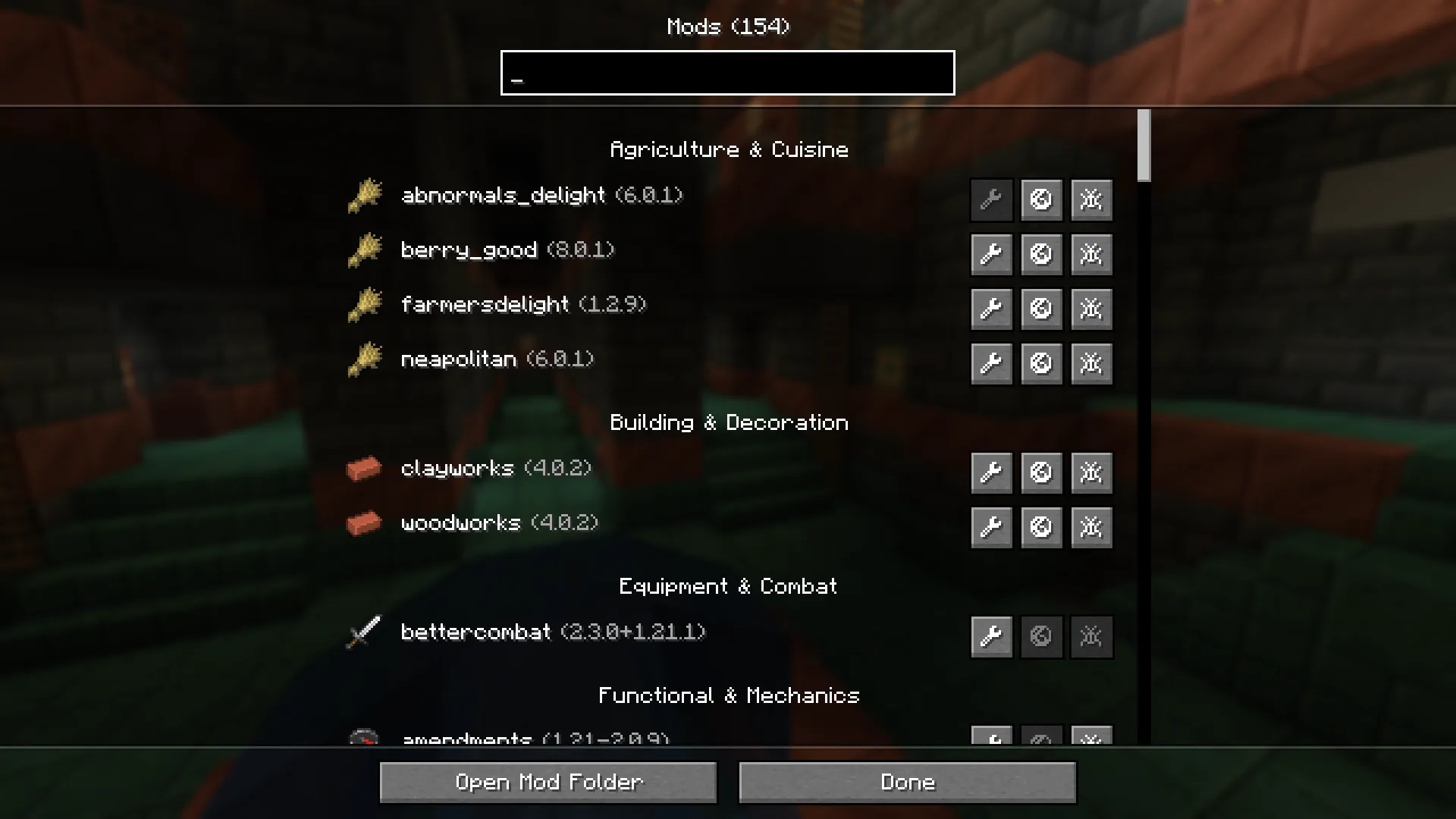 Tidy Mods, Моды, Minecraft