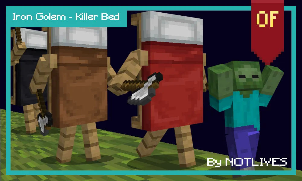 NOTLIVES's Iron Golem - Killer Bed — скриншот 1 (Текстуры, Minecraft)