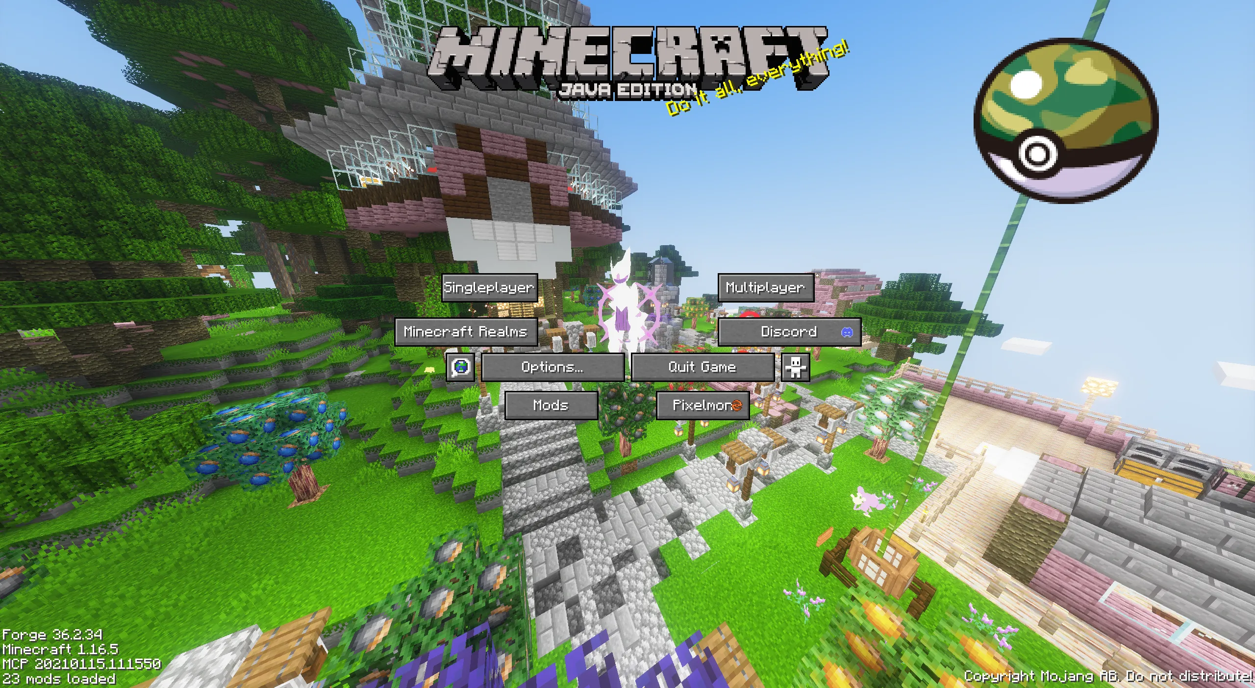 Pokemon Jungle Town — скриншот 1 (Модпаки, Minecraft)