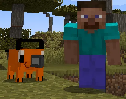 Pochita in the world — скриншот 1 (Моды, Minecraft)