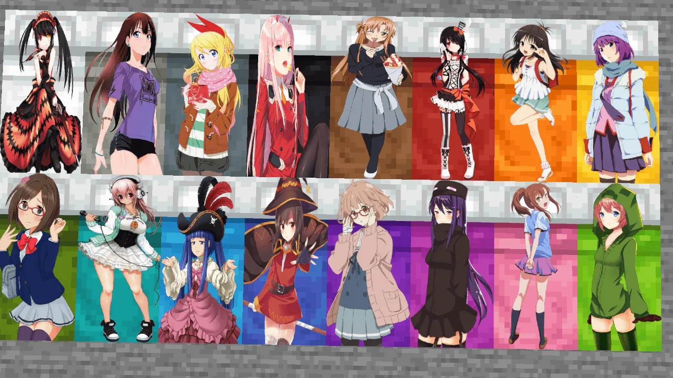 anime waifu beds #3 — скриншот 1 (Текстуры, Minecraft)