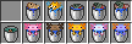 fish bucket variants — скриншот 1 (Текстуры, Minecraft)