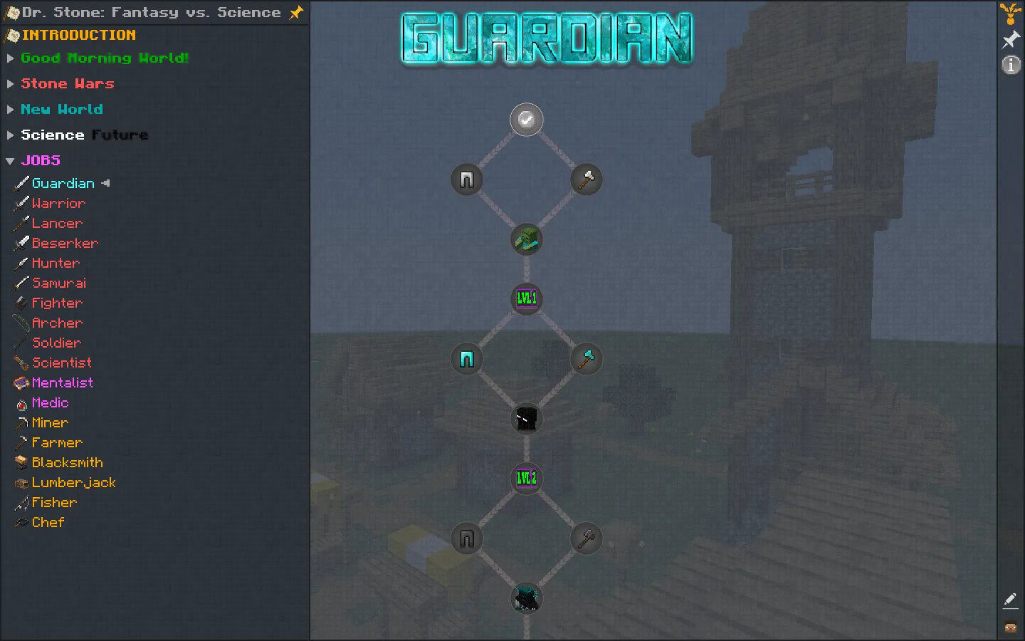 Fantasy Vs. Science Quarks & Magic, Модпаки, Minecraft