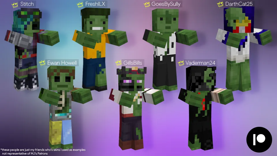 Mickey Joe's Zombies, Текстуры, Minecraft