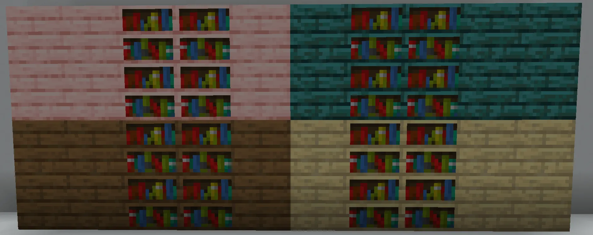 Bookshelves+ — скриншот 2 (Моды, Minecraft)