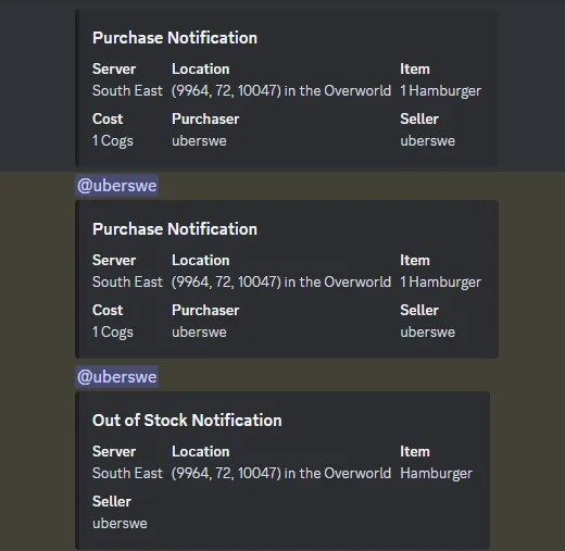 Create: Discord Notifications, Моды, Minecraft