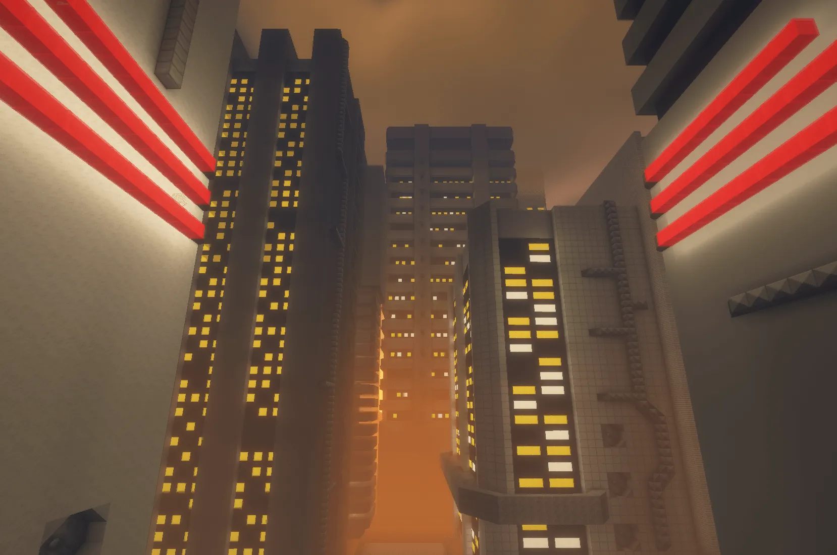 Cyberpunk City modded map — скриншот 1 (Карты, Minecraft)
