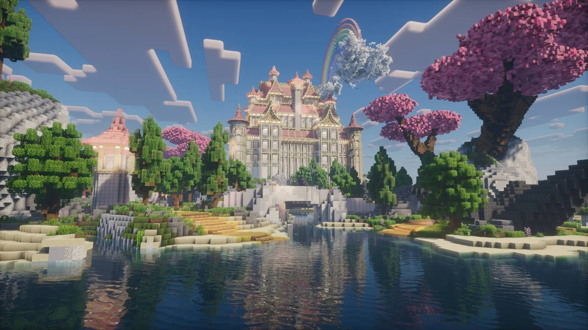 Pink Castle - Survival Spawn, Карты, Minecraft