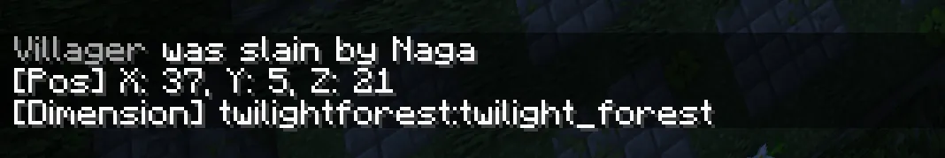 Villager Death Messages [Remake] — скриншот 1 (Моды, Minecraft)