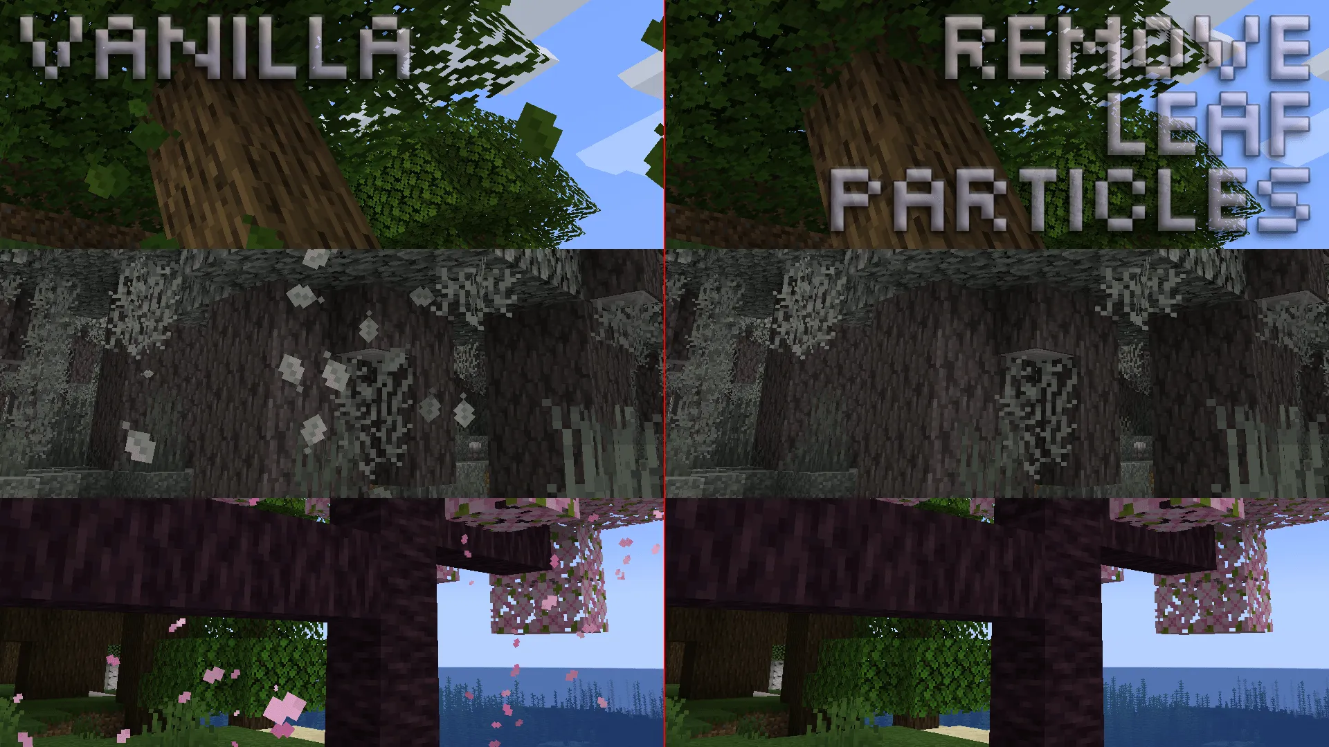 Remove Leaf Particles, Текстуры, Minecraft