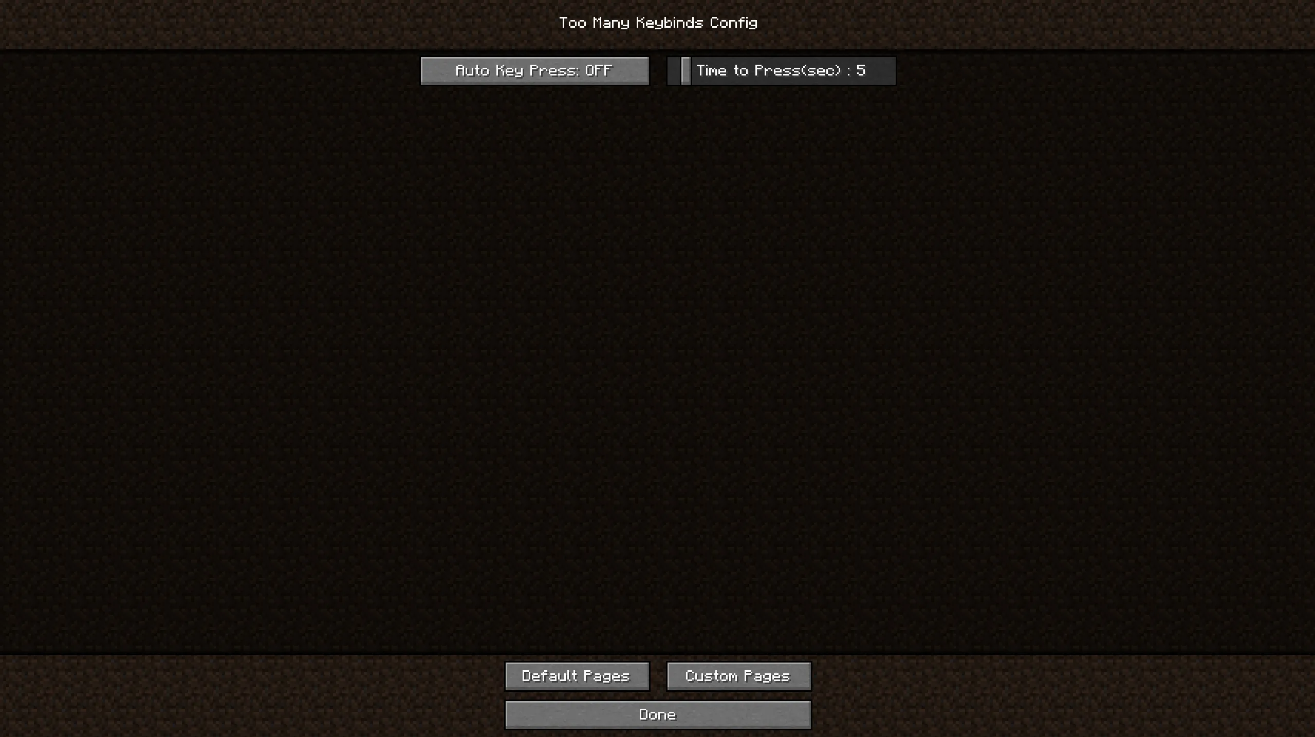 Too Many Keybinds, Моды, Minecraft